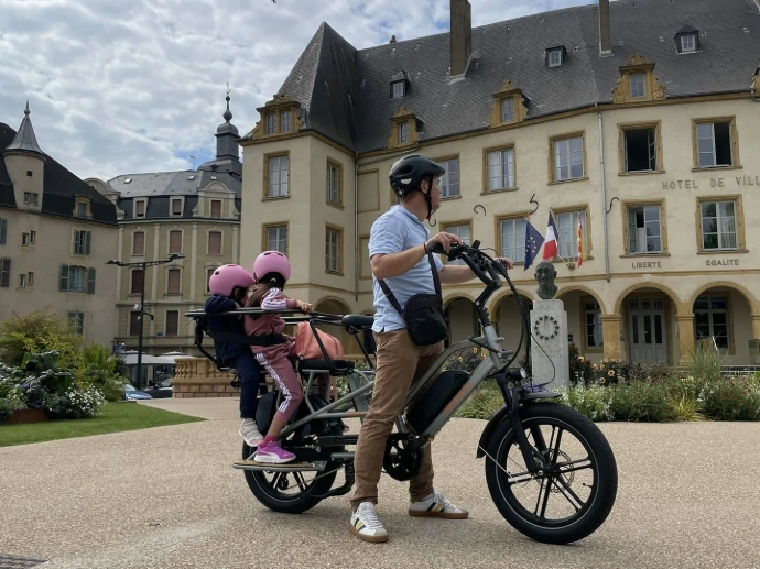 Test de vélo cargo à Thionville