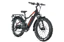 JOBOBIKE Robin – Vélo électrique fatbike tout-terrain puissant et polyvalent, Black/Red (version cadre haut)
