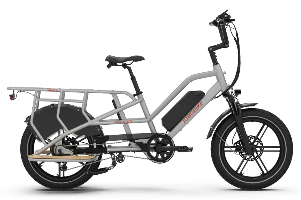 Vélo cargo électrique Longtail JOBOBIKE Transer, Gris