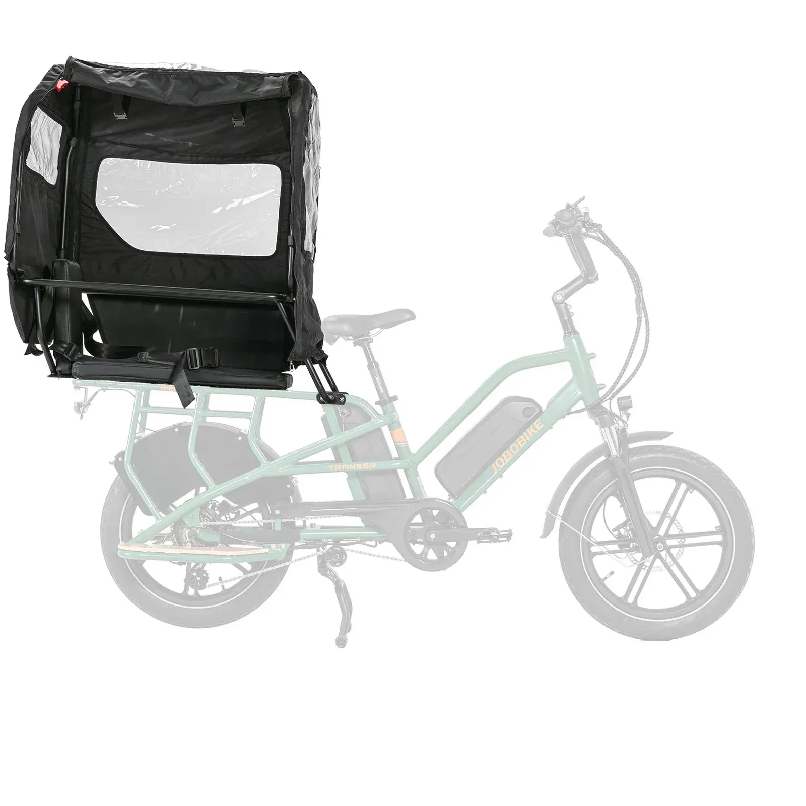 Protection vent et pluie pour vélo cargo Transer (Canopée vélo)